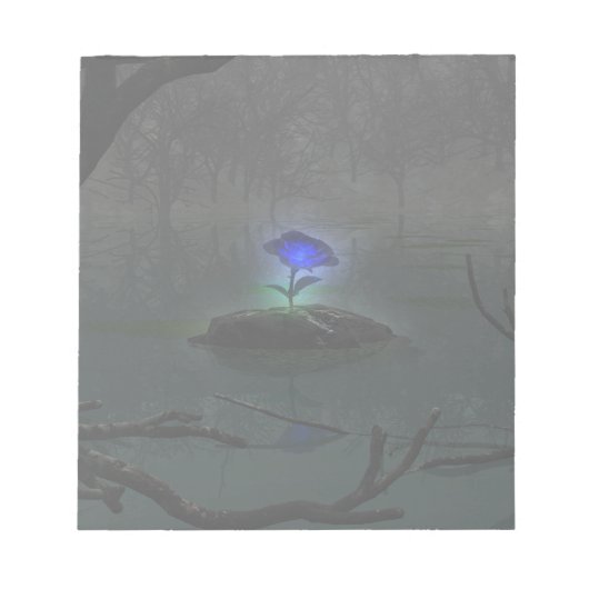 Blue Rose Notepad Notizblock (Vorderseite)