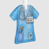 Blue Rose Nurse Medical Peaks Ornament (Vorderseite)