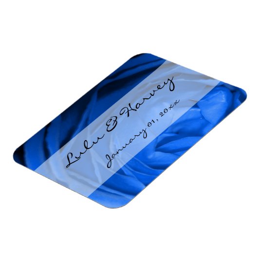 Blue Rose Personal Wedding Magnet (Linke Seite)