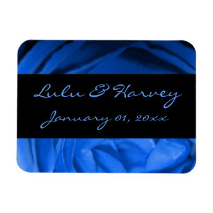 Blue Rose Personal Wedding Magnet