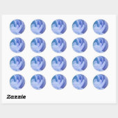 Blue Rose Petals Custom Wedding Umschlag Aufkleber (Blatt)
