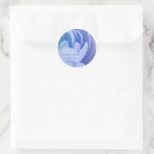 Blue Rose Petals Custom Wedding Umschlag Aufkleber (Tasche)
