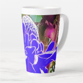 Blue Rose Petals Tall Latte Tasse (Rechte Ecke)