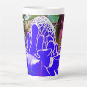 Blue Rose Petals Tall Latte Tasse (Vorderseite)