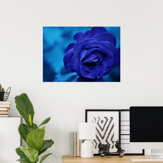 Blue Rose Poster (Heimbüro)