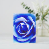 Blue Rose_ Postkarte (Stehend Vorderseite)