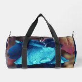Blue Rose Raindrops Blume Personalisiert Duffle Bag (Rückseite)