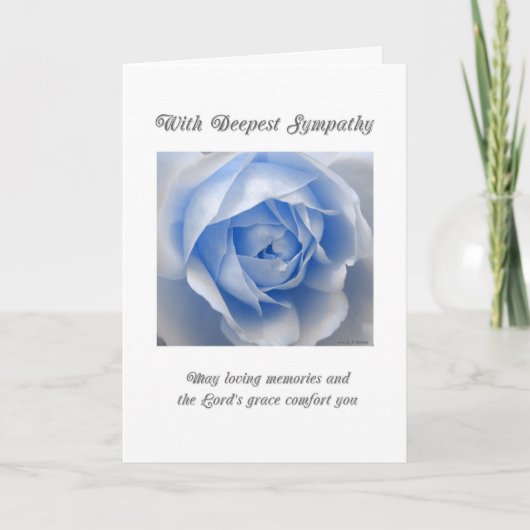 Blue Rose Religious Sympathy Card Karte (Vorderseite)
