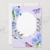 Blue Rose Ribbon 60th Birthday Feiertagskarte (Rückseite)