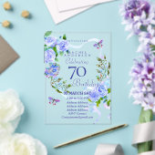 Blue Rose Ribbon 70th  Birthday Invitation Acryleinladungen (In Situ (Hochzeit))