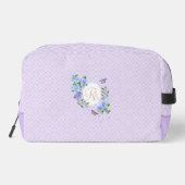 Blue Rose Ribbon Monogram Lila Print Cut Sew Bag Waschbeutel (Rückseite)
