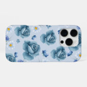 'Blue Rose Serenity' Florales iPhone-Case iPhone Hülle (Rückseite (Horizontal))