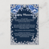 Blue Rose Snowflake Weihnachten Hochzeit Begleitkarte (Vorderseite)