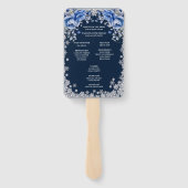 Blue Rose Snowflake Weihnachten Hochzeit Fächer (Rückseite)