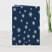 Blue Rose Snowflake Weihnachten Hochzeit Programm (Rückseite)