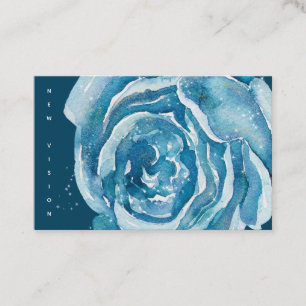 Blue Rose Sparkle UK & Euro Business Card Visitenkarte