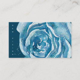 Blue Rose Sparkle US Business Card Visitenkarte