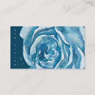 Blue Rose Sparkle US Business Card Visitenkarte