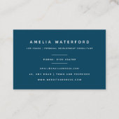 Blue Rose Sparkle Visitenkarte (Rückseite)