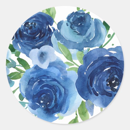 Blue Rose Sticker (Vorderseite)