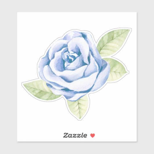 Blue Rose Sticker (Blatt)