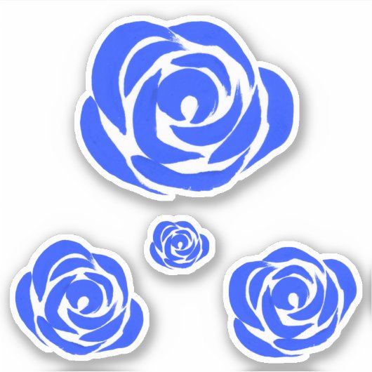 Blue Rose Sticker Set (Vorderseite)