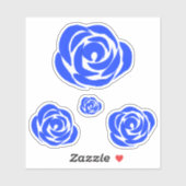 Blue Rose Sticker Set (Blatt)