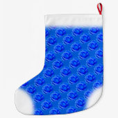 Blue Rose Strumpf Rose Weihnachten Strumpf Custom Großer Weihnachtsstrumpf (Rückseite)