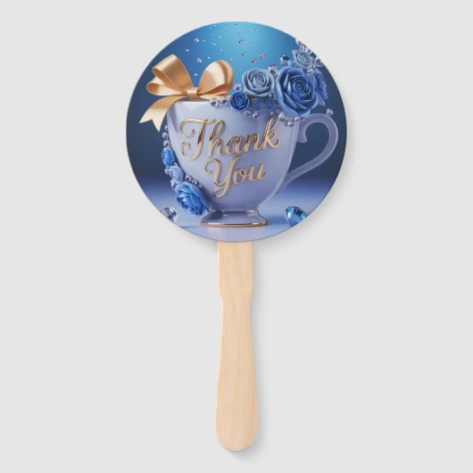Blue Rose Teacup, Thank You, Fächer (Vorderseite)