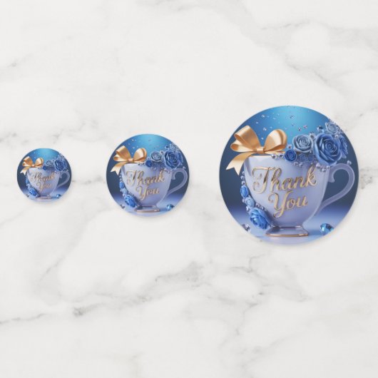 Blue Rose Teacup, Thank You, Konfetti (Rückseiten)