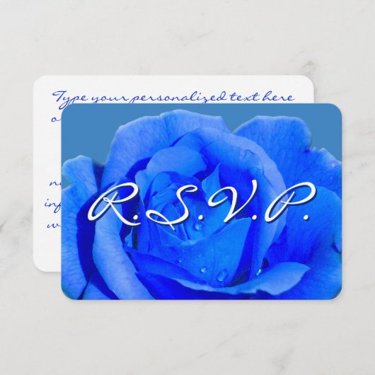 Blue Rose UAWG Personalisiert Rose Karten (Vorne/Hinten)