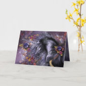 Blue Rose Unicorn Designer Card Karte (Gelbe Blume)