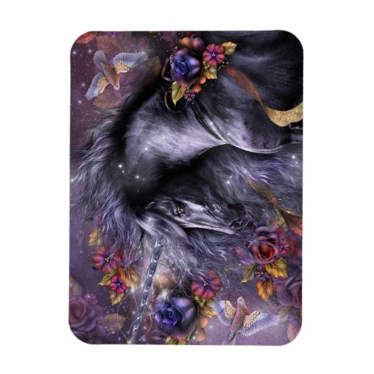 Blue Rose Unicorn Flexi Magnet (Vertikal)