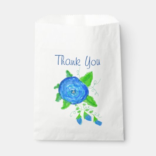 Blue Rose Vielen Dank Geschenktütchen (Vorderseite)