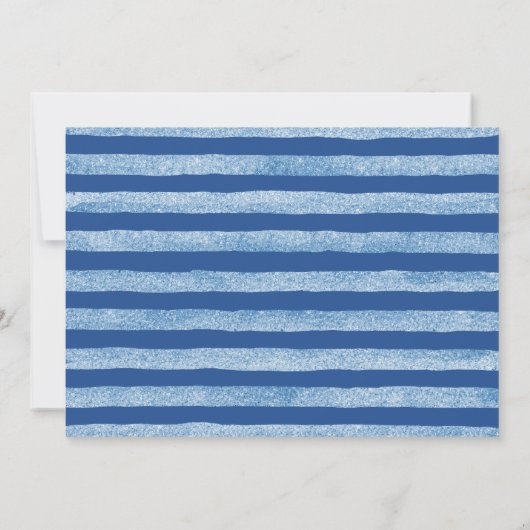 Blue Rose Watercolor Einladung zur Hochzeit (Rückseite)