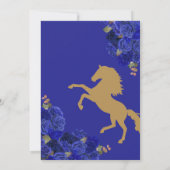 Blue Rose Western Charra Quinceñera Einladung (Rückseite)