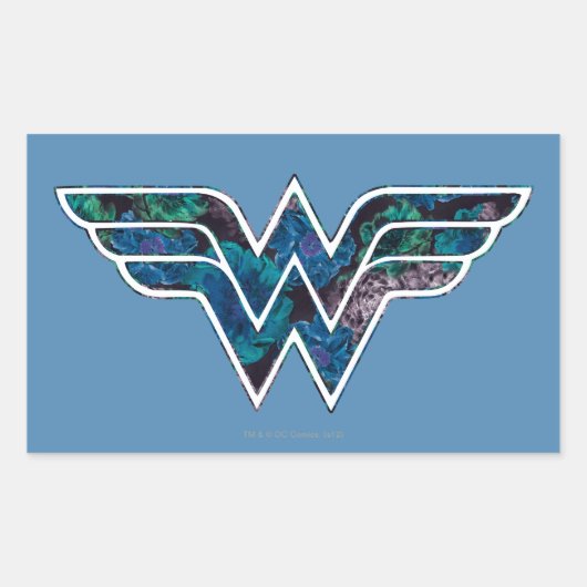 Blue Rose WW Rechteckiger Aufkleber (Vorderseite)