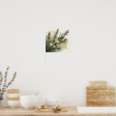 Blue Rosemary Blume Art Print Poster (Küche)
