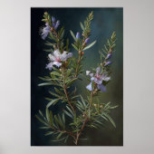 Blue Rosemary Blume Art Print Poster (Vorne)