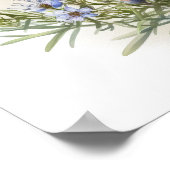 Blue Rosemary Blume Art Print Poster (Ecke)