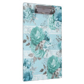 Blue Roses Lace and Silver details Klemmbrett (Rechts)