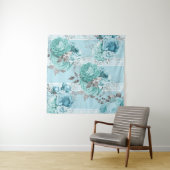 Blue Roses Lace Elegant Wandteppich (Beispiel)