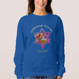 Blue ROSH HASHANAH Jüdisches Neujahr Sweatshirt