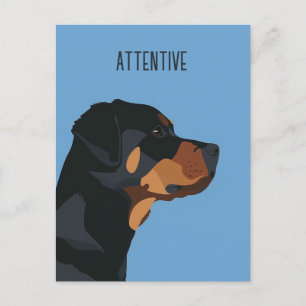 Blue Rottweiler Postkarte