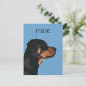 Blue Rottweiler Postkarte (Stehend Vorderseite)