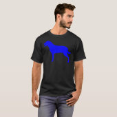 Blue Rottweiler Silhouette T-Shirt (Vorne ganz)