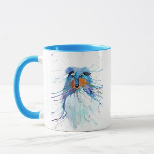 Blue Rough Collie Mug Tasse (Links)