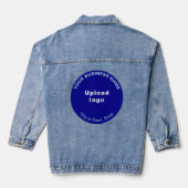 Blue Round-Business-Marke auf Denim Jacket für Fra Jeansjacke (Rückseite)