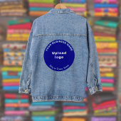 Blue Round-Business-Marke auf Denim Jacket für Fra Jeansjacke