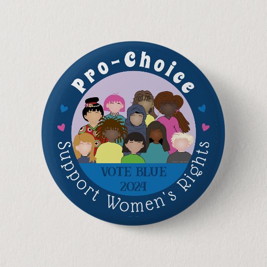 Blue Round-Button für Frauenrechte Button (Vorderseite)